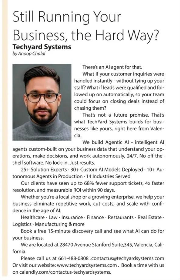 VRTek Consulting featured in a magazine spread